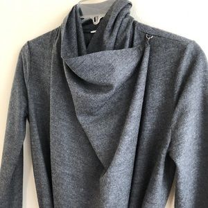 Helmut Lang Wool Drapery Cardigan with belt P